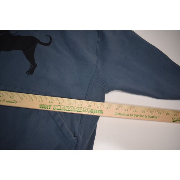 The Black Dog Heavyweight Hoodie Blue Oversized Small - Picture 7 of 8